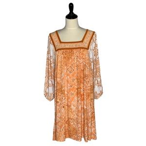 Michael Kors Orange Boho Dress L